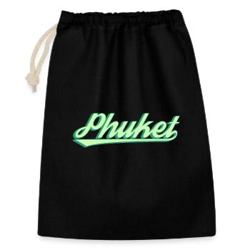 Phuket Retro Coastal Script - Gift Bag 30 x 45 cm - black - Front