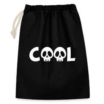 Skull and cool (white) - Gift Bag 30 x 45 cm - black - Front