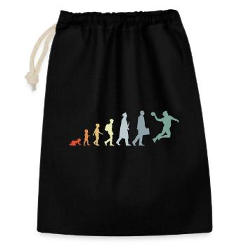 Évolution du handball vintage - Sac cadeau 30 x 45 cm - noir - Devant