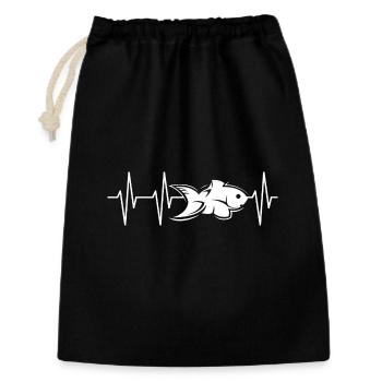 pulse fish fish animals icon logo team - Gift Bag 30 x 45 cm - black - Front