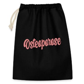 Ostéoporose Perte osseuse - Sac cadeau 30 x 45 cm - noir - Devant