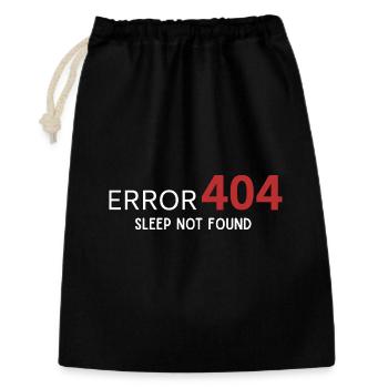 Erreur 404 Sommeil non trouvée – Schéma pour les développeurs - Sac cadeau 30 x 45 cm - noir - Devant