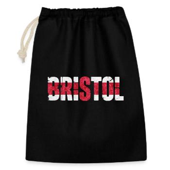 Bristol England - Geschenkbeutel aus Baumwolle (30 x 45 cm) - Schwarz - Vorne