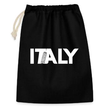 Tour penchée de Pise Italienne Italiens Italie - Sac cadeau 30 x 45 cm - noir - Devant