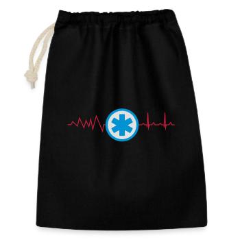 Rettungsdienst Uniform Symbol - Geschenkbeutel aus Baumwolle (30 x 45 cm) - Schwarz - Vorne