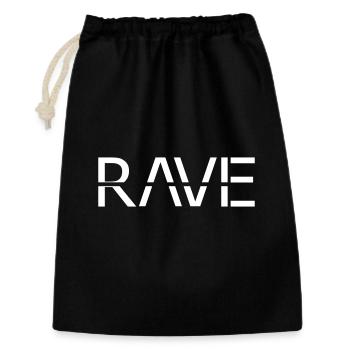 Raver Design Rave Festival Techno - Sac cadeau 30 x 45 cm - noir - Devant