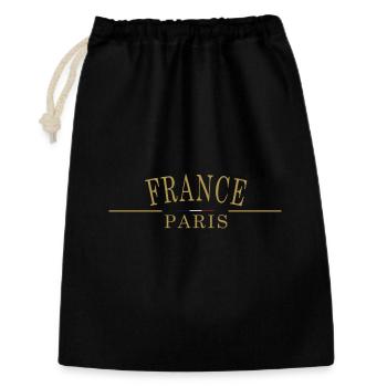 FRANCE Paris drapeau - Sac cadeau 30 x 45 cm - noir - Devant