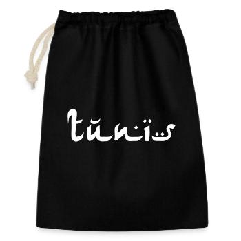 tunis - Geschenkbeutel aus Baumwolle (30 x 45 cm) - Schwarz - Vorne