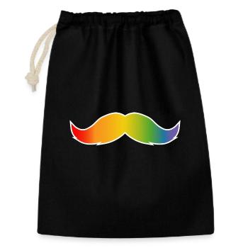 LGBT barbe arc-en-ciel LGBT lgbtqi queer - Sac cadeau 30 x 45 cm - noir - Devant