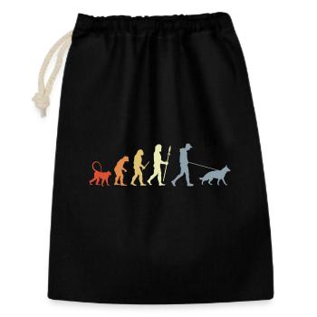 German Shepherd Owner Evolution - Geschenkbeutel aus Baumwolle (30 x 45 cm) - Schwarz - Vorne