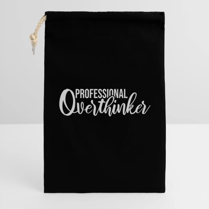 Professional Overthinker Funny Brooding Anxiety Logo Gift Bag 30 x 45 cm