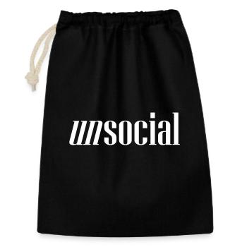 UNSOCIAL - Gift Bag 30 x 45 cm - black - Front