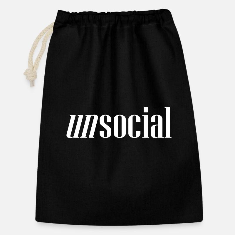 UNSOCIAL - Gift Bag 30 x 45 cm - black