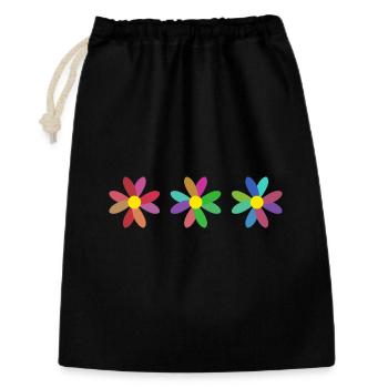FLOWER. FLOWER. NATURE. ECOLOGY. ANNIVERSARY - Gift Bag 30 x 45 cm - black - Front