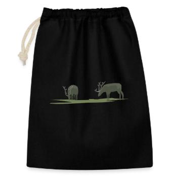Brouillard d’orignal ou de cerf - Sac cadeau 30 x 45 cm - noir - Devant