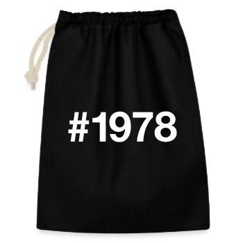 1978 Hashtag 48 years 48th birthday - Gift Bag 30 x 45 cm - black - Front