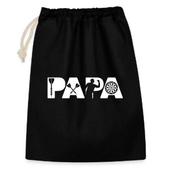 Papa Dart Master Funny Silhouette Darts Player - Gift Bag 30 x 45 cm - black - Front