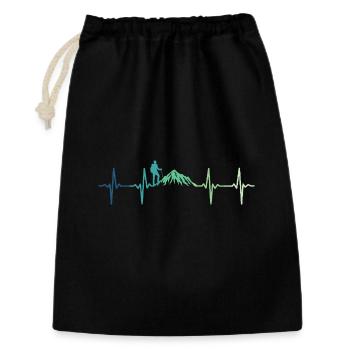 Mountain Heartbeat Hiking - Gift Bag 30 x 45 cm - black - Front