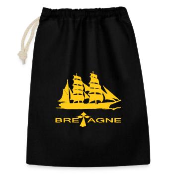 SEGELBOOT BRETAGNE ROT ORANGE LOUIS RUNEMBERG - Geschenkbeutel aus Baumwolle (30 x 45 cm) - Schwarz - Vorne