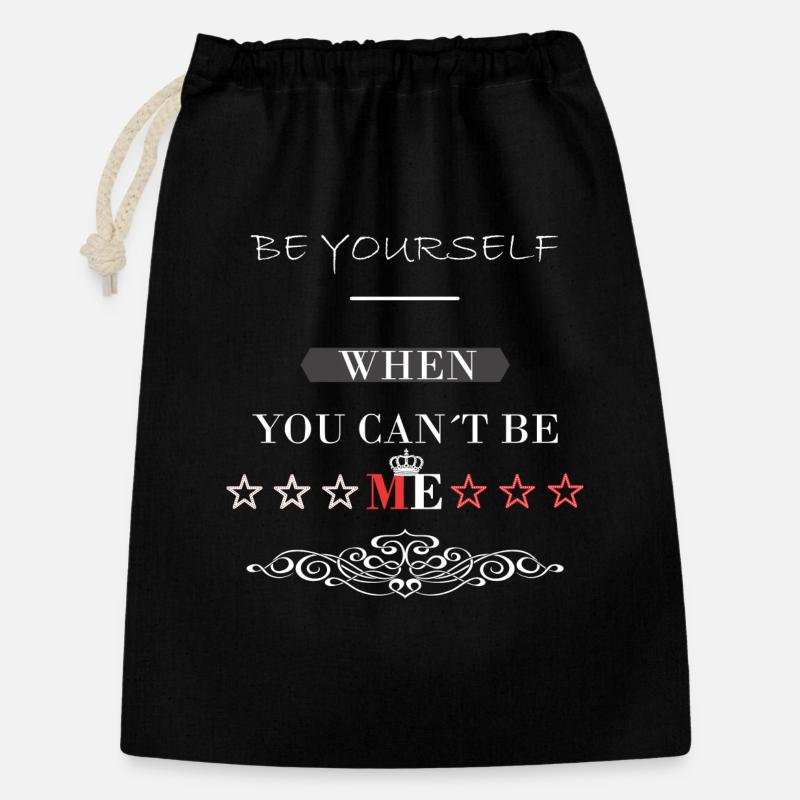 Sayings be you design - Gift Bag 30 x 45 cm - black