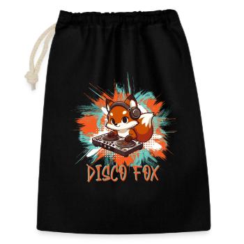 Discofox Fox Tanzen Disco Frauen Foxtanz - Geschenkbeutel aus Baumwolle (30 x 45 cm) - Schwarz - Vorne