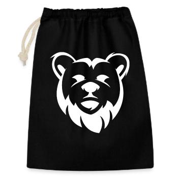 Ours Illustration Bande dessinée Dessin animé Ours Logo Graphique - Sac cadeau 30 x 45 cm - noir - Devant