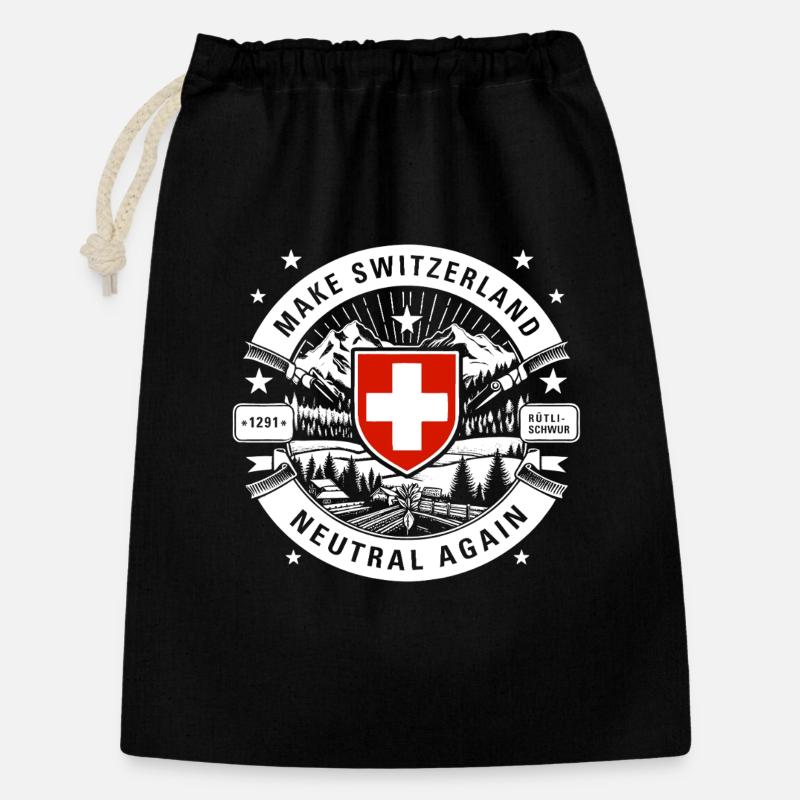 make Switzerland neutral again - Gift Bag 30 x 45 cm - black