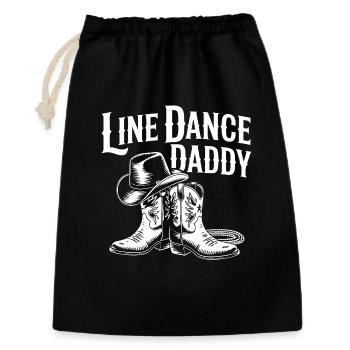 Line Dance Daddy Western Boots - Geschenkbeutel aus Baumwolle (30 x 45 cm) - Schwarz - Vorne