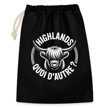 Highlands Quoi D'Autre Vache - Sac cadeau 30 x 45 cm - noir - Devant