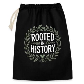 Rooted In History Emblem - Gift Bag 30 x 45 cm - black - Front
