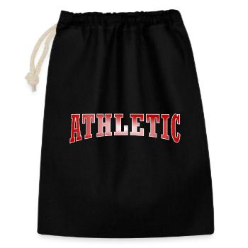 Athletic design squad - Geschenkbeutel aus Baumwolle (30 x 45 cm) - Schwarz - Vorne
