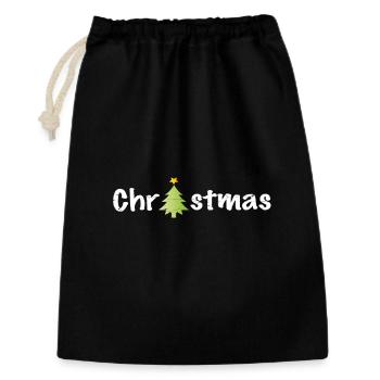 Christmas claim with tree - Gift Bag 30 x 45 cm - black - Front