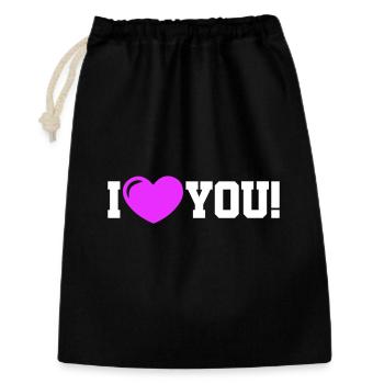 I love you - Ich Liebe Dich - Gift Bag 30 x 45 cm - black - Front