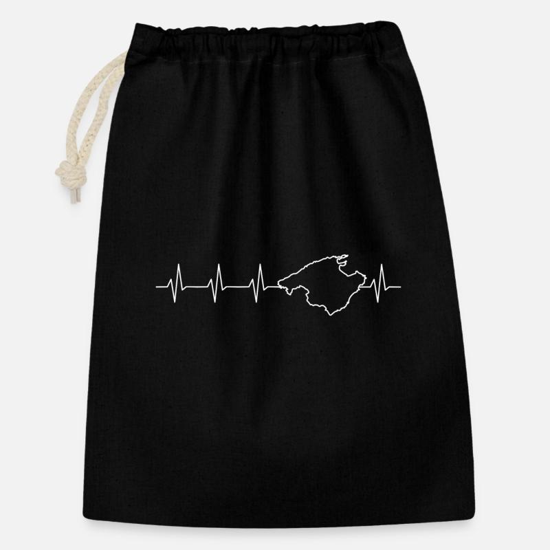Heartbeat Mallorca - Gift Bag 30 x 45 cm - black