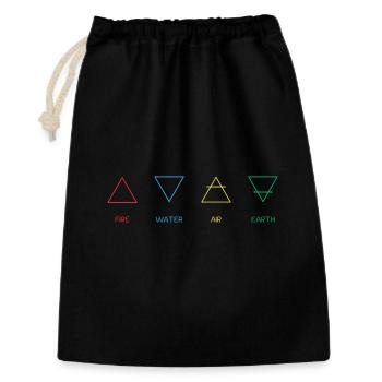 Four elements - Gift Bag 30 x 45 cm - black - Front