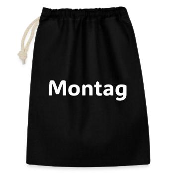 Montag Motivation Lustiges Spruch Shirt - Gift Bag 30 x 45 cm - black - Front