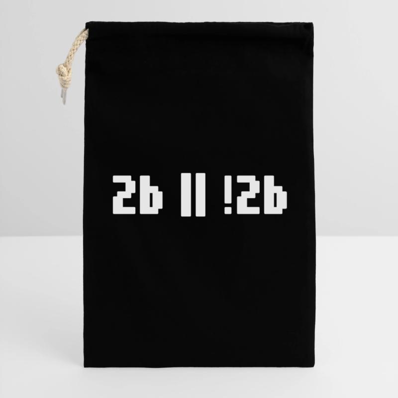 2b or not 2b – Shakespeare Hamlet Programmierer Geschenkbeutel aus Baumwolle (30 x 45 cm)