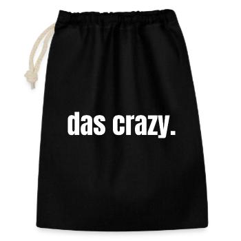 Das Crazy Jugendsprache Insider Meme Cool Verrückt - Geschenkbeutel aus Baumwolle (30 x 45 cm) - Schwarz - Vorne