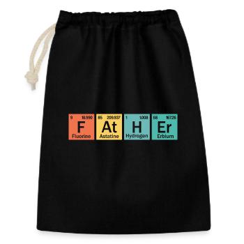 Vater-Element - Geschenkbeutel aus Baumwolle (30 x 45 cm) - Schwarz - Vorne