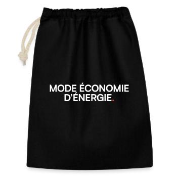 Energy-saving mode, humor, fatigue - Gift Bag 30 x 45 cm - black - Front