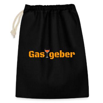 Gastgeber - Kreatives Design mit Cocktail-Glas - Geschenkbeutel aus Baumwolle (30 x 45 cm) - Schwarz - Vorne