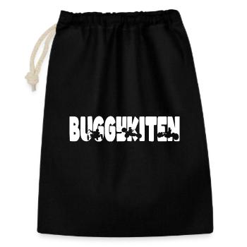 Buggykiten - Geschenkbeutel aus Baumwolle (30 x 45 cm) - Schwarz - Vorne