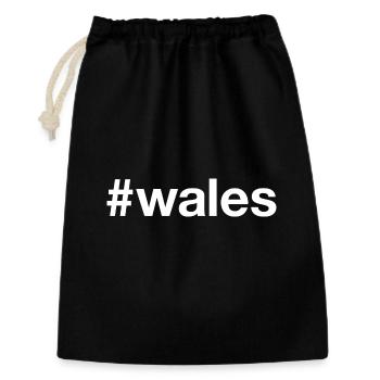 WALES Hashtag - Gift Bag 30 x 45 cm - black - Front