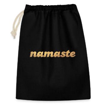 Namaste Gold Yoga om Shanti India Meditation Fan - Gift Bag 30 x 45 cm - black - Front