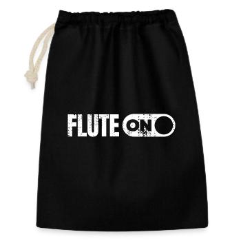 Musique de flûte - Sac cadeau 30 x 45 cm - noir - Devant