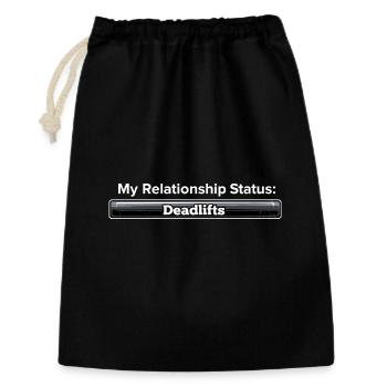 Mon statut relationnel : Deadlifts Drôle Gym - Sac cadeau 30 x 45 cm - noir - Devant