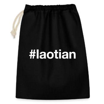 LAOTIAN Laos Hashtag - Geschenkbeutel aus Baumwolle (30 x 45 cm) - Schwarz - Vorne