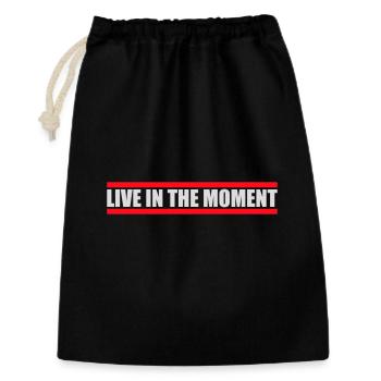Live In The Moment Mindfulness Presence Awareness - Gift Bag 30 x 45 cm - black - Front
