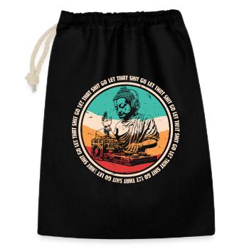 DJ Buddha - let that shit go - Sac cadeau 30 x 45 cm - noir - Devant