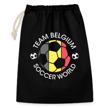 Football Belgium Team Championship Tournament Logo - Gift Bag 30 x 45 cm - black - Front